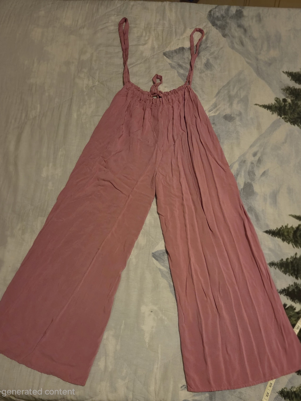 Zenana Outfitters Rose Pink Wide-Leg Tie-Strap Jumpsuit
